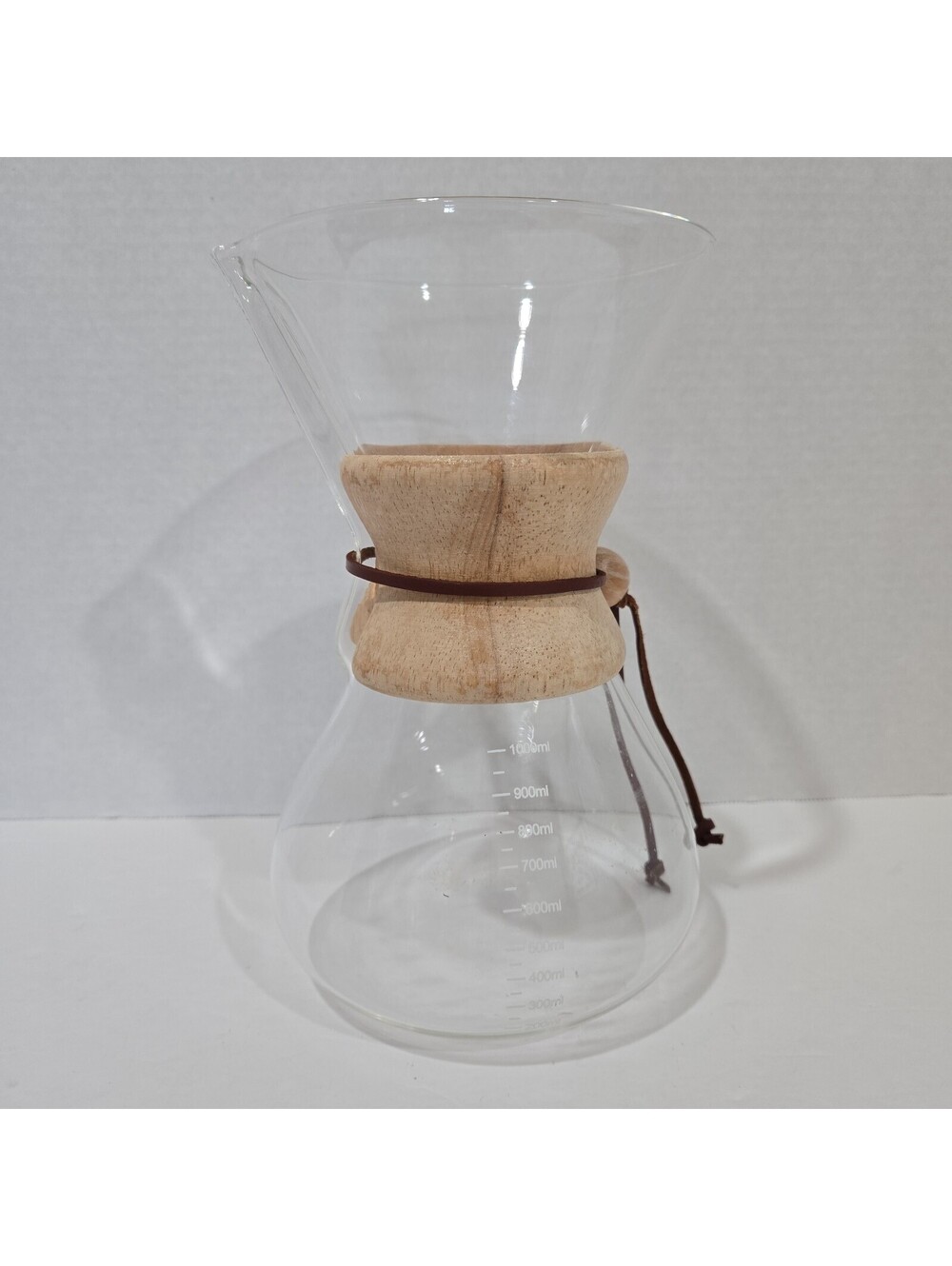 Classic Style Pour Over Drip Coffemaker Glass 4 cup 1000 ml 9"